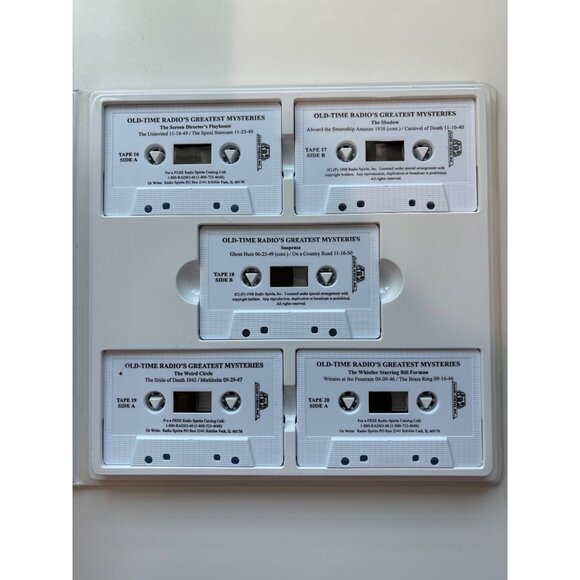 Old Time Radio's Greatest Mysteries 20 Audio Cassette Set 60 Programs 30 Hours B - Picture 6 of 6